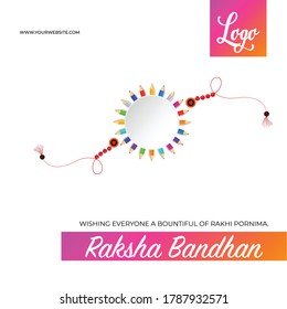 Rakhi, Indian brother and sister festival Raksha Bandhan concept.Vector abstract for Raksha Bandhan with nice illustration in a creative background, Beautiful background with illustration of rakhi