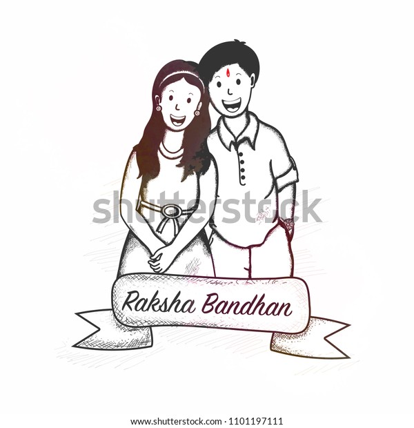 Rakhi Indian Brother Sister Festival Raksha Stock Vector (Royalty Free ...