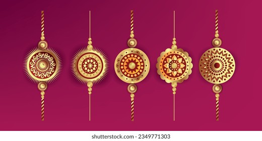 Rakhi mandala art collection set rot Raksha Bandhan festival