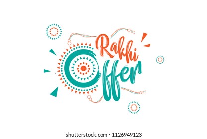 Rakhi Offer Template Design Vector Illustration - Rakhi Festival Offer Design