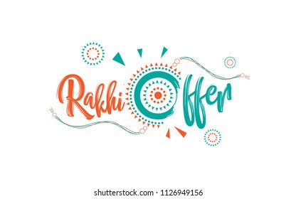 Rakhi Offer Template Design Vector Illustration - Rakhi Festival Offer Design