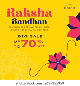 Rakhi Sale Banner with Up to 70% Off – Festive Shopping Promotion