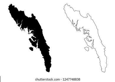 Rakhine State (Administrative divisions of Myanmar, Republic of the Union of Myanmar, Burma) map vector illustration, scribble sketch Arakan State map
