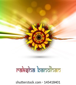  Raksha Bandhan artistic colorful card vector background