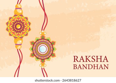 raksha bandhan background illustration in flat design