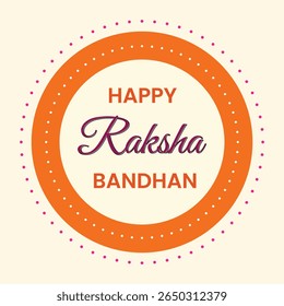 Raksha Bandhan Fundo com círculo laranja e Irmão indiano Irmã Ilustração para os desejos do Festival e uso digital.