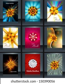 Raksha bandhan beautiful celebration 9 brochure collection presentation reflection design