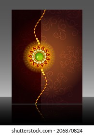 Raksha bandhan beautiful celebration card and brochure presentation reflection design vector illustration.eps 10