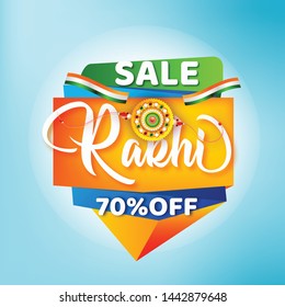 Raksha Bandhan (Bond of love) – Indian festival of sisters and brothers with Creative Rakhi Illustration
