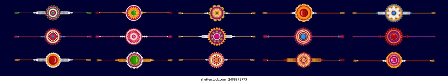 Raksha Bandhan Bundle of Rakhi Set for Rakhi Celebration, Multiple Colorful
Rakhi Set, Indian Raksha Bandhan, isolated on Blue background use for Social Media Post, Banner, Poster, Greeting Card