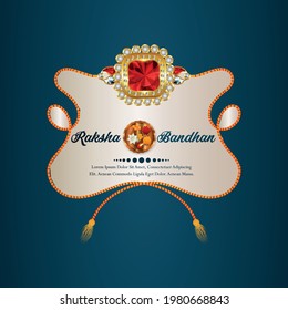 Raksha bandhan celebration background with vector rakhi