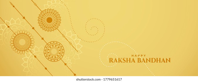 raksha bandhan celebration banner with rakshi design