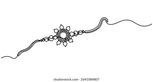  Raksha Bandhan celebration continuous one line drawing. Sister tying on brother’s hand, Raksha Bandhan celebration continuous one line drawing. Sister tying on brother. 