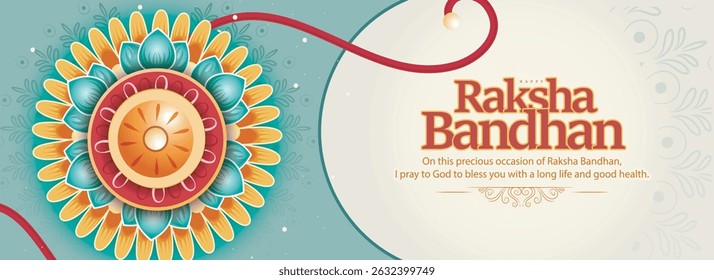Raksha Bandhan Creative illustration Greeting Card r Design. 
