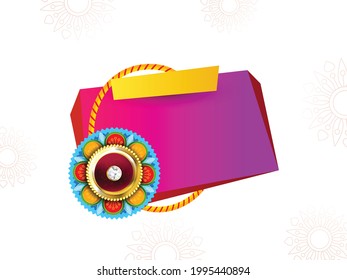 Raksha Bandhan with Creative Rakhi Illustration, Background, Template Design  