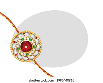 Raksha Bandhan with Creative Rakhi Illustration, Background, Template Design  