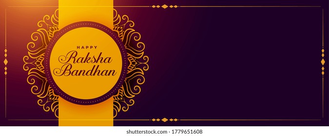 Raksha Bandhan Ethnic Style Wide Banner Design