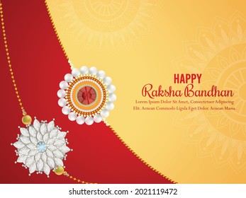 	Raksha bandhan festival of brother and sister celebration banner