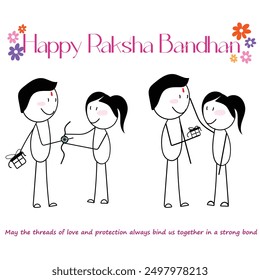 Raksha Bandhan Festival Brother and Sister Bond Poster