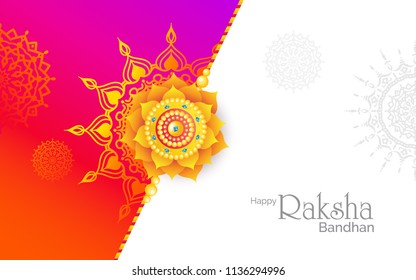 Raksha Bandhan Festival Greeting Background Design Template Vector Illustration