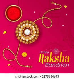 raksha bandhan festival greetings rakhi illustration for social media post banner poster