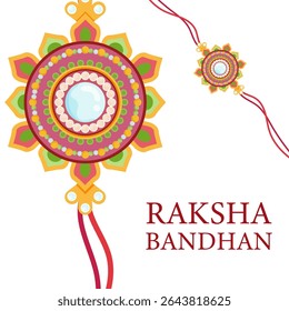 raksha bandhan festival illustration in flat design