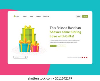 Raksha bandhan festival offer landing page design.