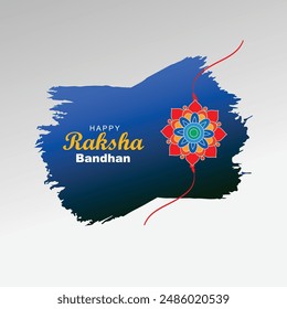 Raksha bandhan greeting card design Royalty vactor