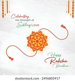 Raksha Bandhan Greetings. Happy Rakhi, Social Media Digital Marketing Design Template Vector