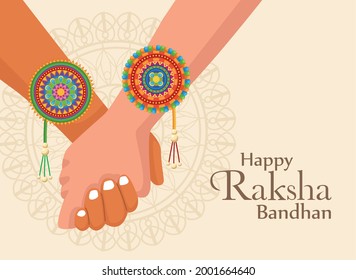 raksha bandhan with hands couple and wristbands