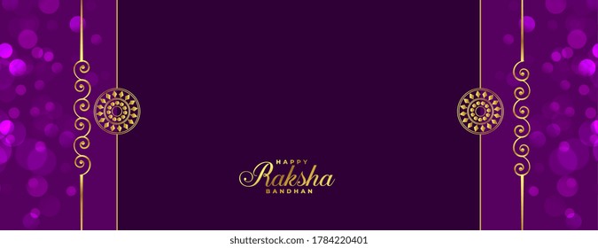 raksha bandhan indian festival purple banner design