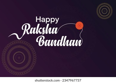 Raksha bandhan Indian festival Vector template. Happy Raksha Bandhan Text template.