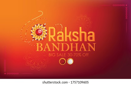 Raksha Bandhan with nice illustration in a creative background, Beautiful background