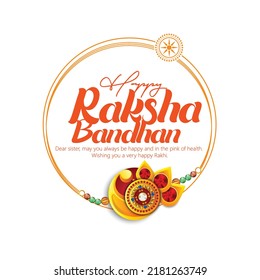Raksha Bandhan with nice illustration in a creative Rakhi and Beautiful background