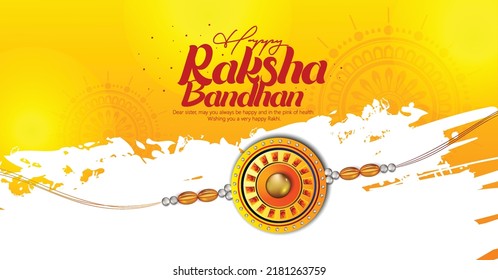 Raksha Bandhan with nice illustration in a creative Rakhi and Beautiful background