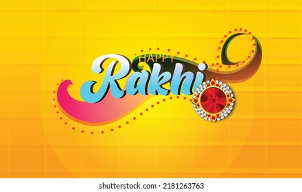 Raksha Bandhan with nice illustration in a creative Rakhi and Beautiful background