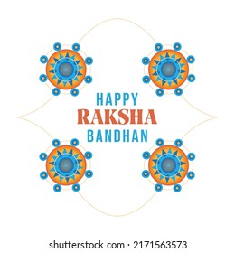 raksha bandhan postcard with wristbands