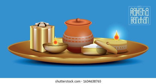 Raksha bandhan poster. Traditional indian celebration - Vector