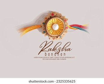 Raksha Bandhan, Rakhi Festival Background Design with Creative Rakhi, Indian festival of brother and sister bonding celebration 