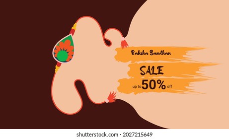 Raksha bandhan sale background design for promotion and banner.