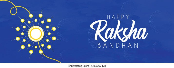 Raksha Bandhan vector abstract illustration card ,banner ,poster. Happy Rakhi card, vector Illustration banner. Beautiful Rakhi shows the bonding between brother and sister.