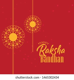 Raksha Bandhan vector abstract illustration card ,banner ,poster. Happy Rakhi card, vector Illustration banner. Beautiful Rakhi shows the bonding between brother and sister.