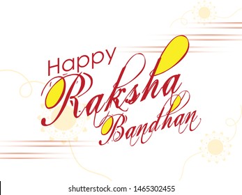 Raksha Bandhan vector abstract illustration card ,banner ,poster. Happy Rakhi card, vector Illustration banner. Beautiful Rakhi shows the bonding between brother and sister.