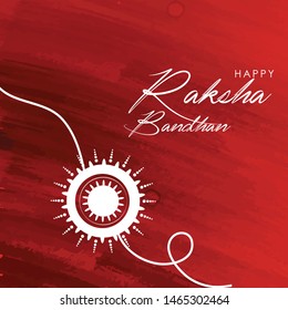 Raksha Bandhan vector abstract illustration card ,banner ,poster. Happy Rakhi card, vector Illustration banner. Beautiful Rakhi shows the bonding between brother and sister.