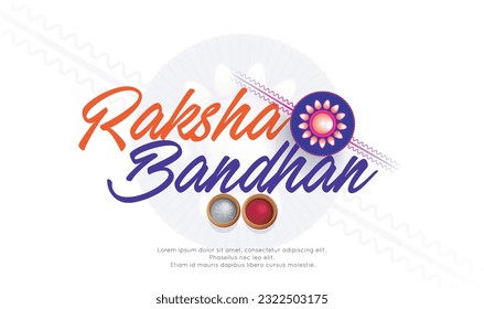 Raksha Bandhan vector abstract illustration card ,banner ,poster. Happy Rakhi card, vector Illustration banner. Beautiful Rakhi shows the bonding between brother and sister.