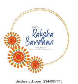 Raksha Bandhan vector abstract illustration card ,banner ,poster. Happy Rakhi card, vector Illustration banner. Beautiful Rakhi shows the bonding between brother and sister.