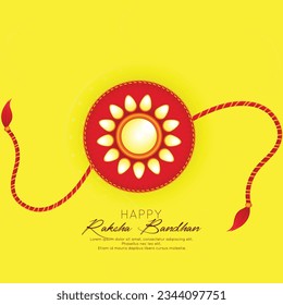 Raksha Bandhan vector abstract illustration card ,banner ,poster. Happy Rakhi card, vector Illustration banner. Beautiful Rakhi shows the bonding between brother and sister.