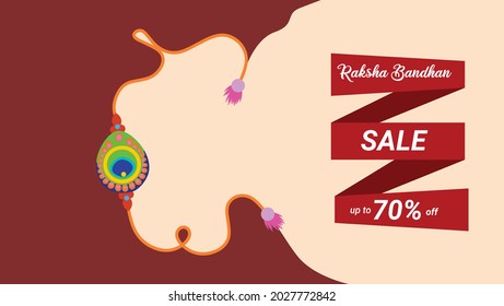 Raksha bandhan vector. Sale background of festival.