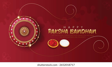 Raksha Bandhan with vibrant Rakhi designs and traditional festive items, showcasing togetherness, love, and culture on a bright decorative background with vibrant hues.