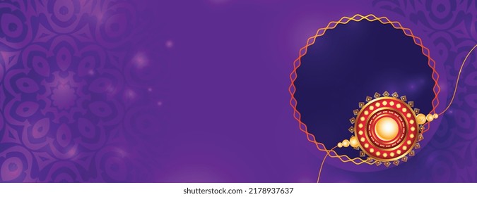 raksha bandhan wishes card purple banner design